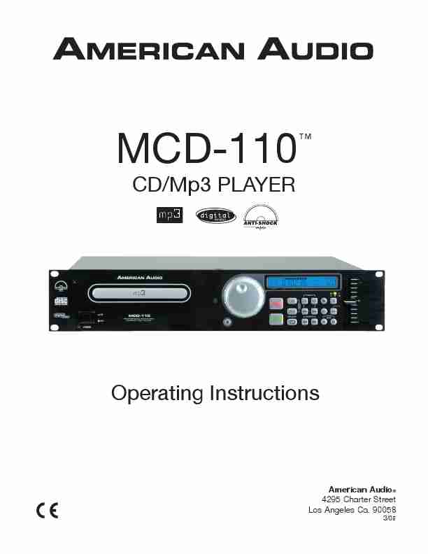 American Audio CD Player American Audio CDMP3 Player-page_pdf